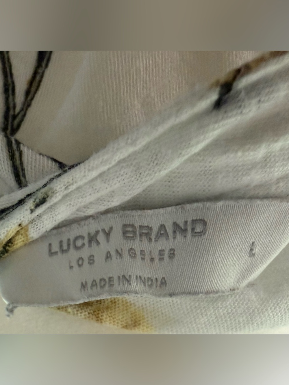 Lucky Brand White Button-Front Blouse with Yellow Flowers - Picture 4 of 6